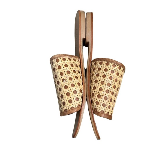 St. Agni Hennie Rattan Slide Sandals Sz 41/10 - Picture 7 of 15